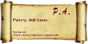 Petru Adrienn névjegykártya